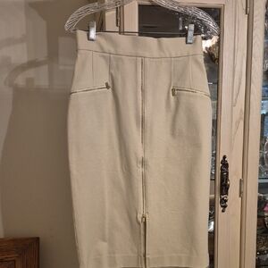 Banana Republic Cream Pencil Skirt